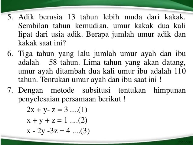 Contoh Soal Spltv Tentang Umur Dan Penyelesaiannya Contoh Soal Pelajaran