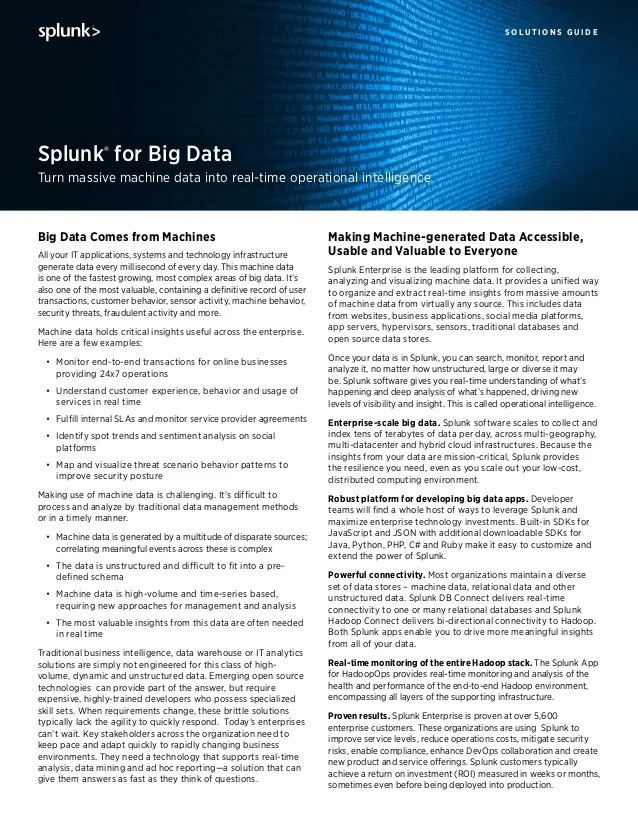 Splunk for big_data