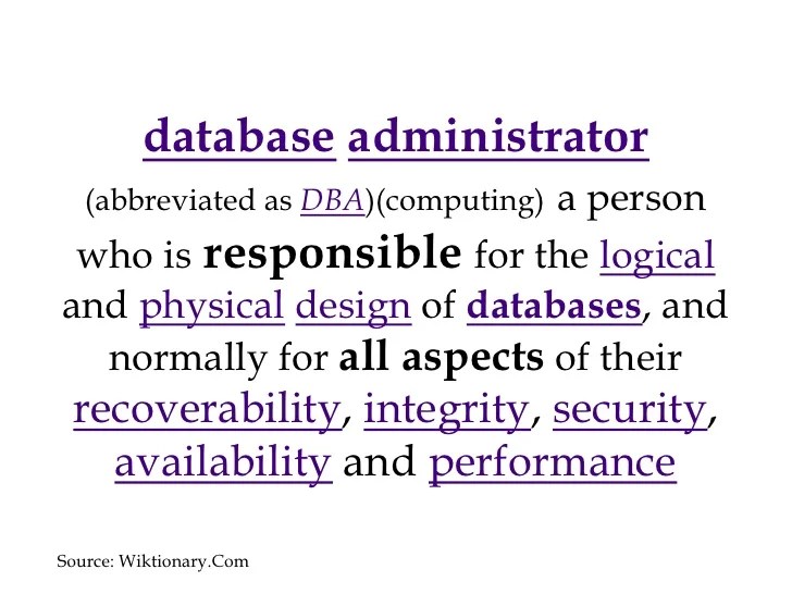 As a DBA, Where Do I Start? (1.0)