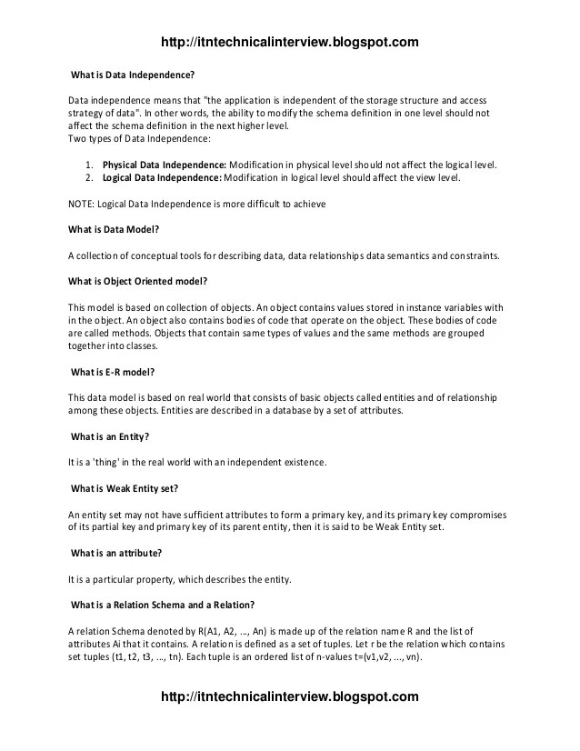Sql interview questions and answers