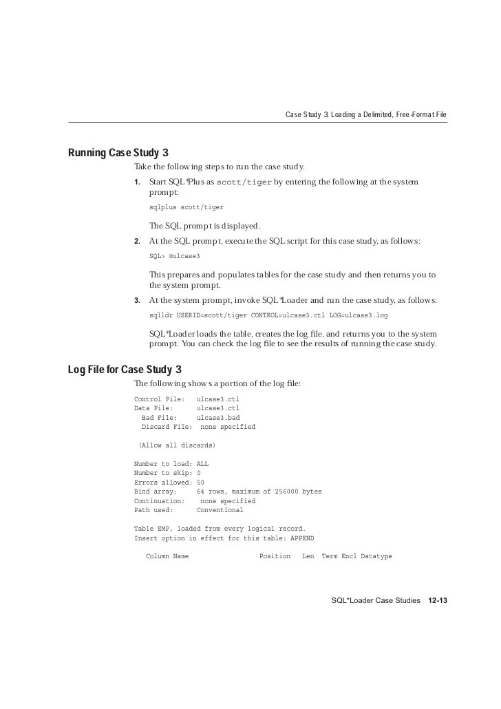 Sqlldr examples