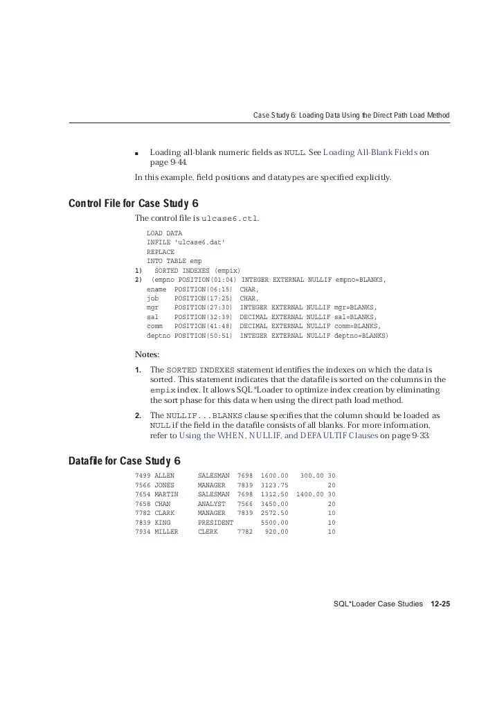 Sqlldr examples