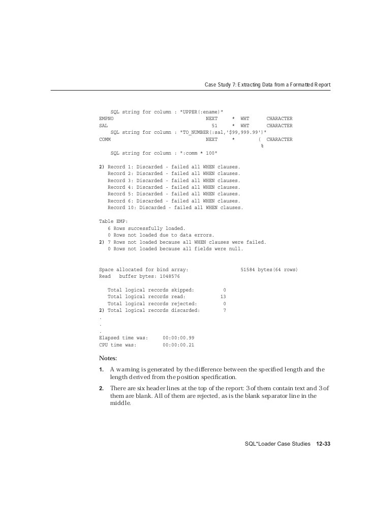 Sqlldr examples