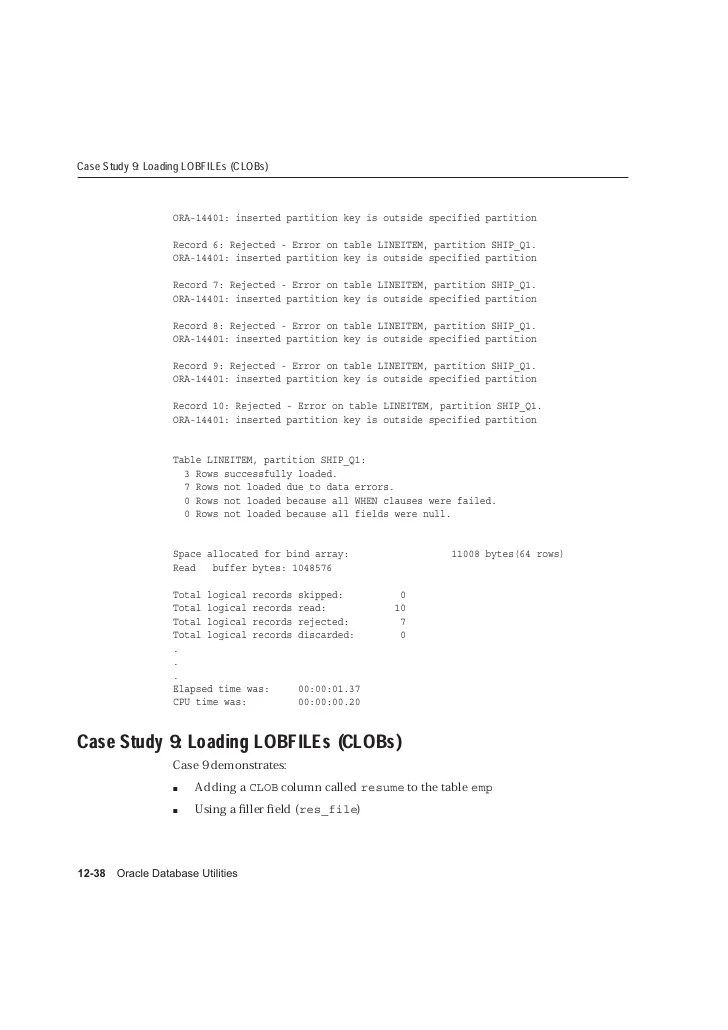 Sqlldr examples
