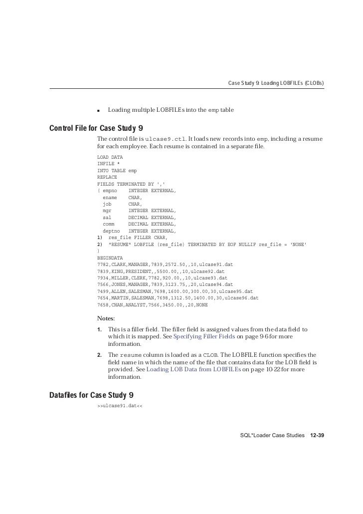 Sqlldr examples