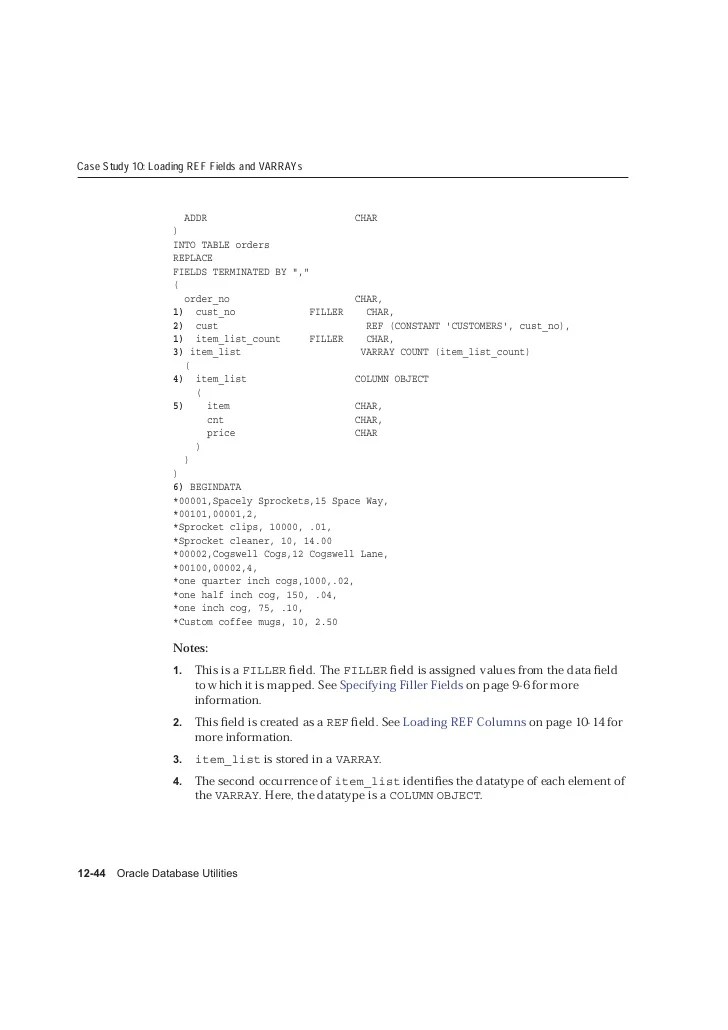 Sqlldr examples