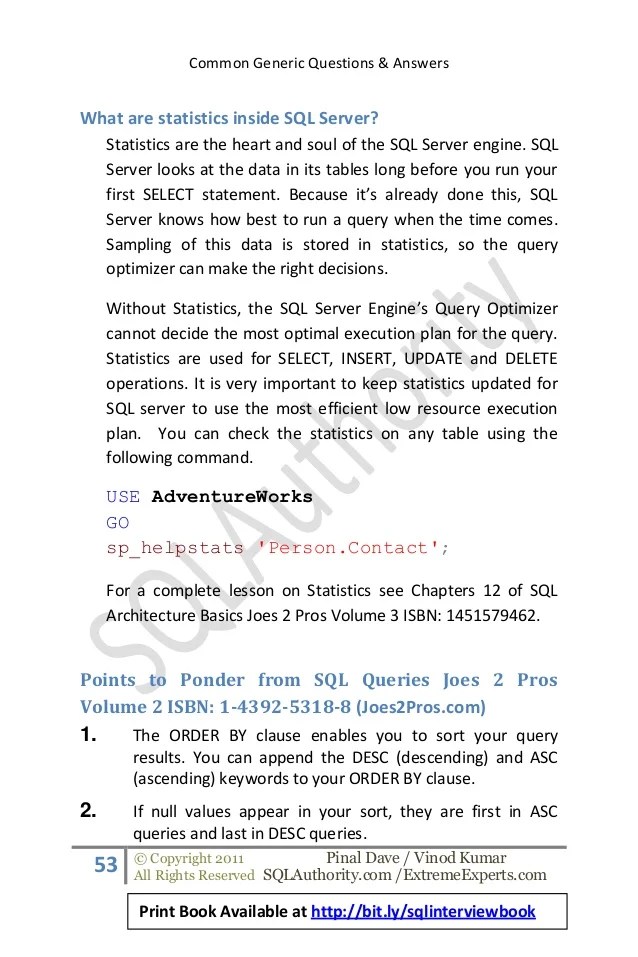 Sql server 2008 interview questions answers
