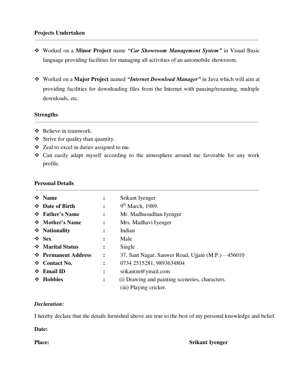 My Resume PDF