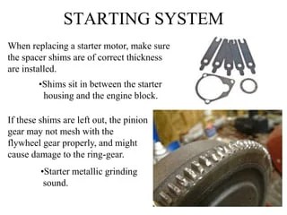 Starting system basic fundamentals & its testing methods | PPT