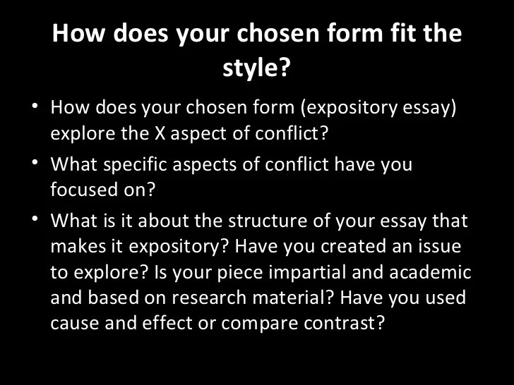 Statement of explanation expository conflict