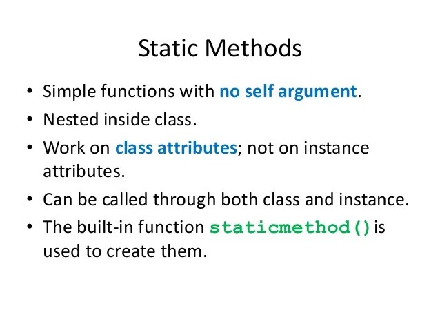Advanced Python Static and Class Methods