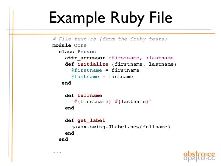 Example Ruby File File