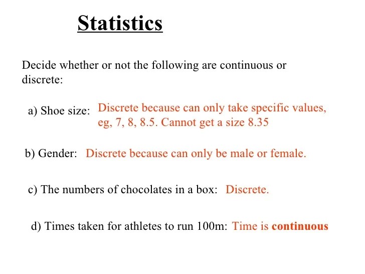 Statistics Notes