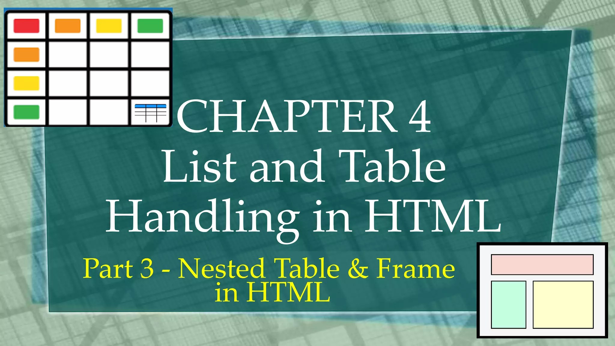 Std 10 Computer Chapter 4 List and Table Handling in HTML (Part 3