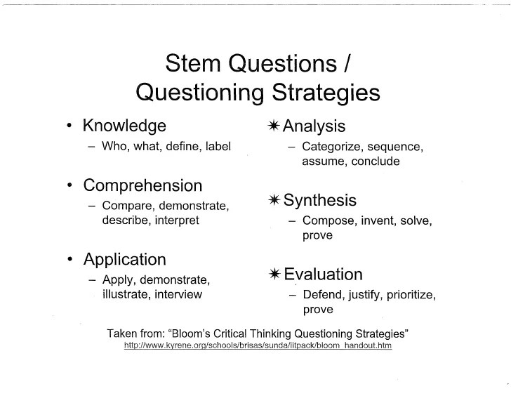 Stem questions