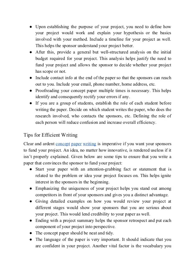 Step By Step Guide on How to Write a Concept Paper for Research