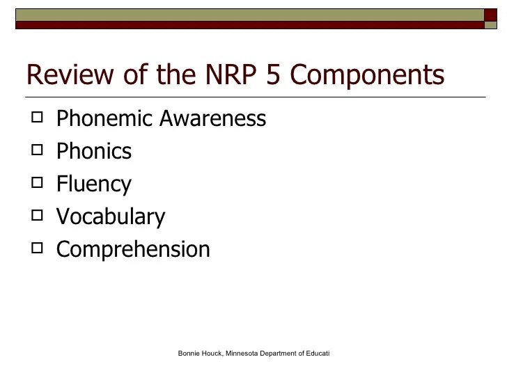 Strategies for Incorporating the National Reading Panels