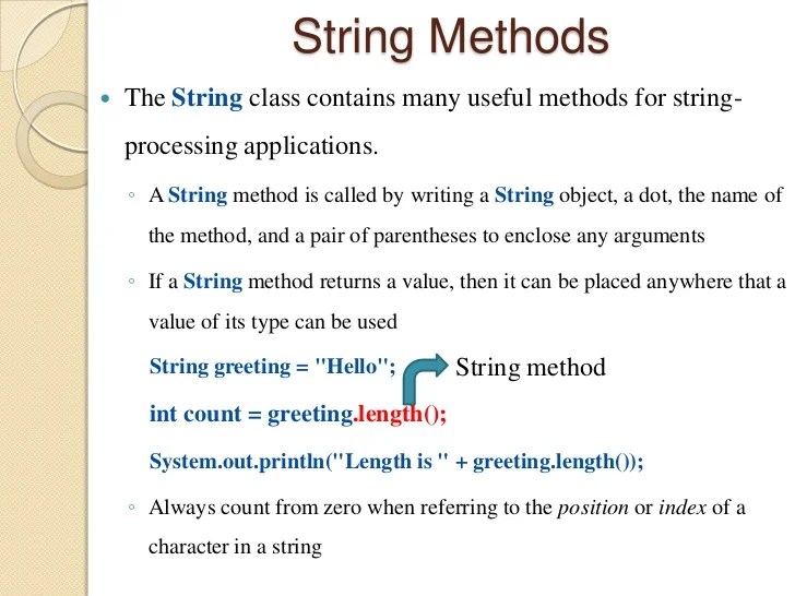 Strings in Java