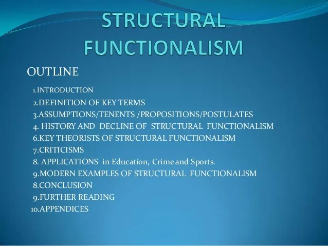 ️ Structural functional theory examples. What Is an Example of