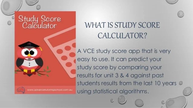 Study Score Calculator for VCE
