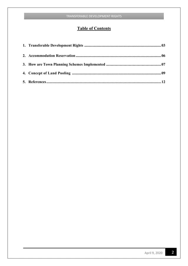 Transferable Development Rights PDF