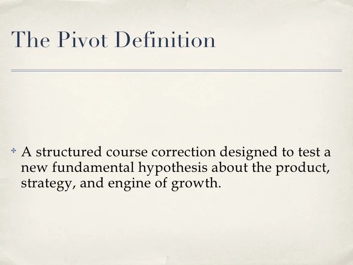 Lean Startup BA Meetup The Successful Pivot!