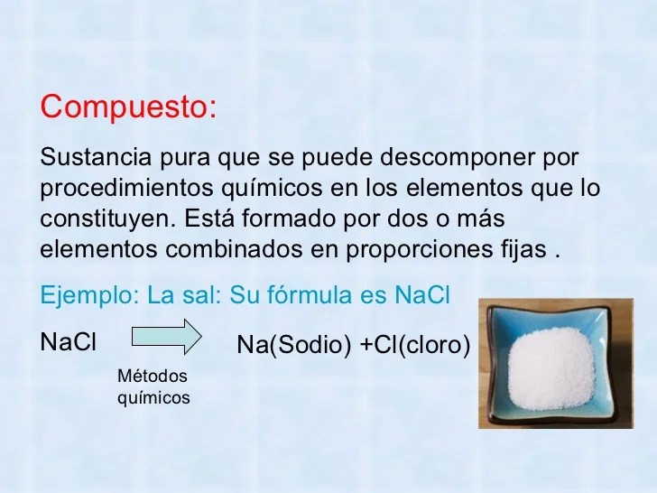 Sustancias puras y mezclas