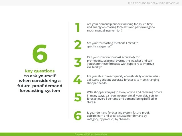 6 factors to consider when selecting a solution for demand forecasting
