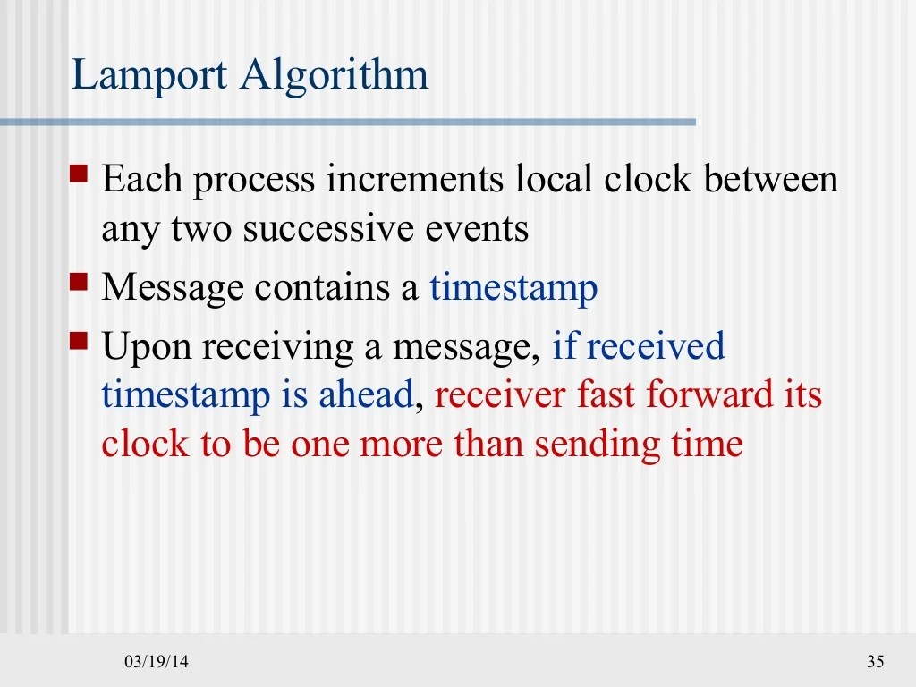 Synchronization in distributed systems