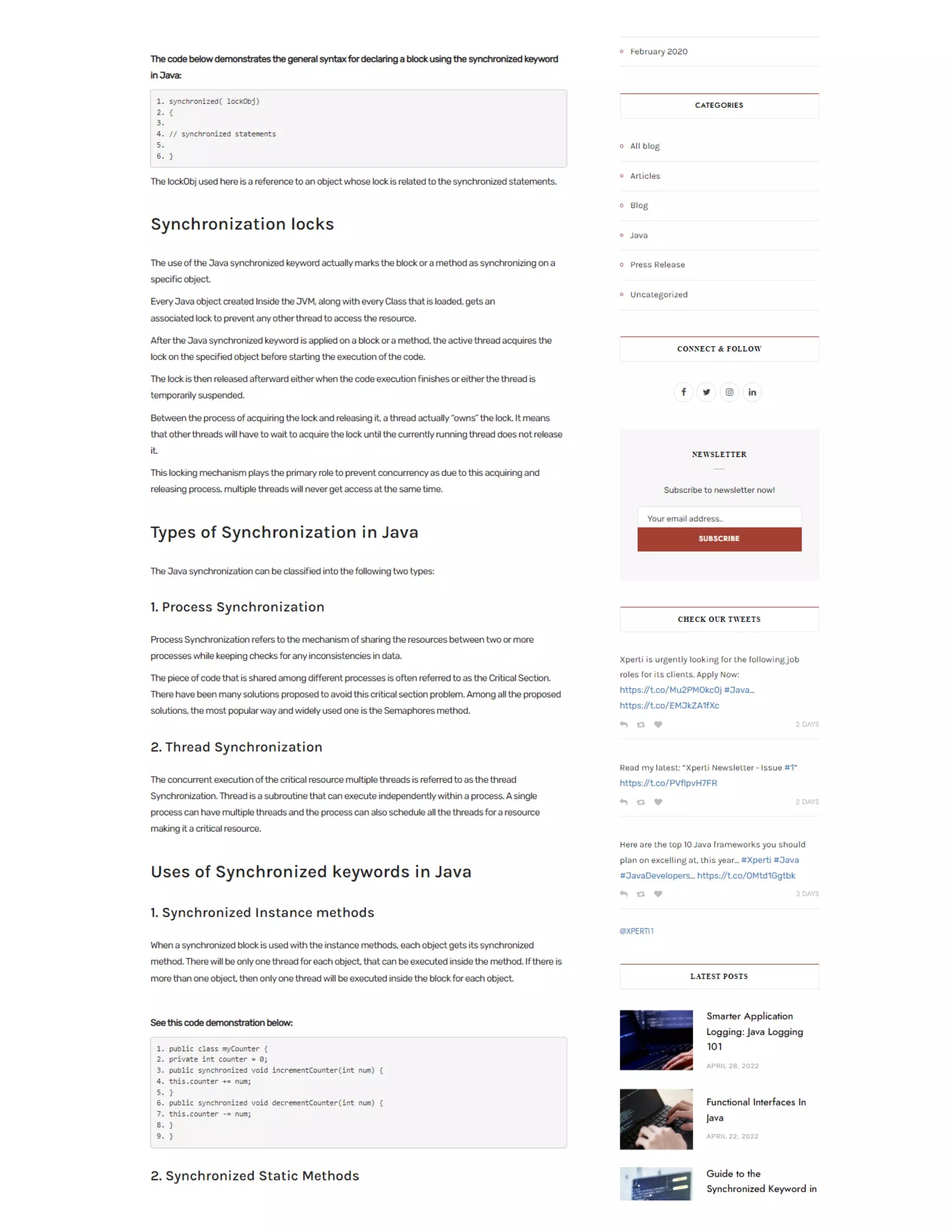 Guide to the Synchronized Keyword in Java PDF