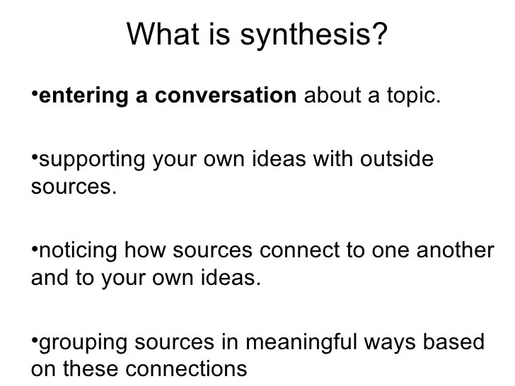 Synthesis vs. dbq
