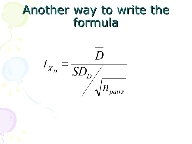 T test statistics