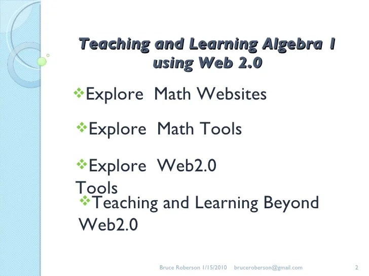 Teaching And Learning Algebra 1 Using Web 2 [Autosaved]