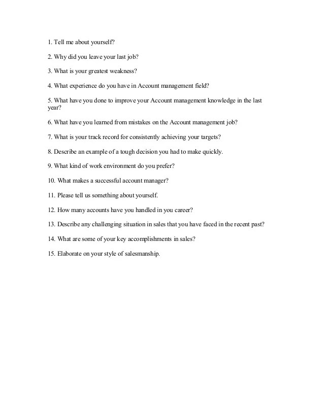 Technical account manager interview questions and answers