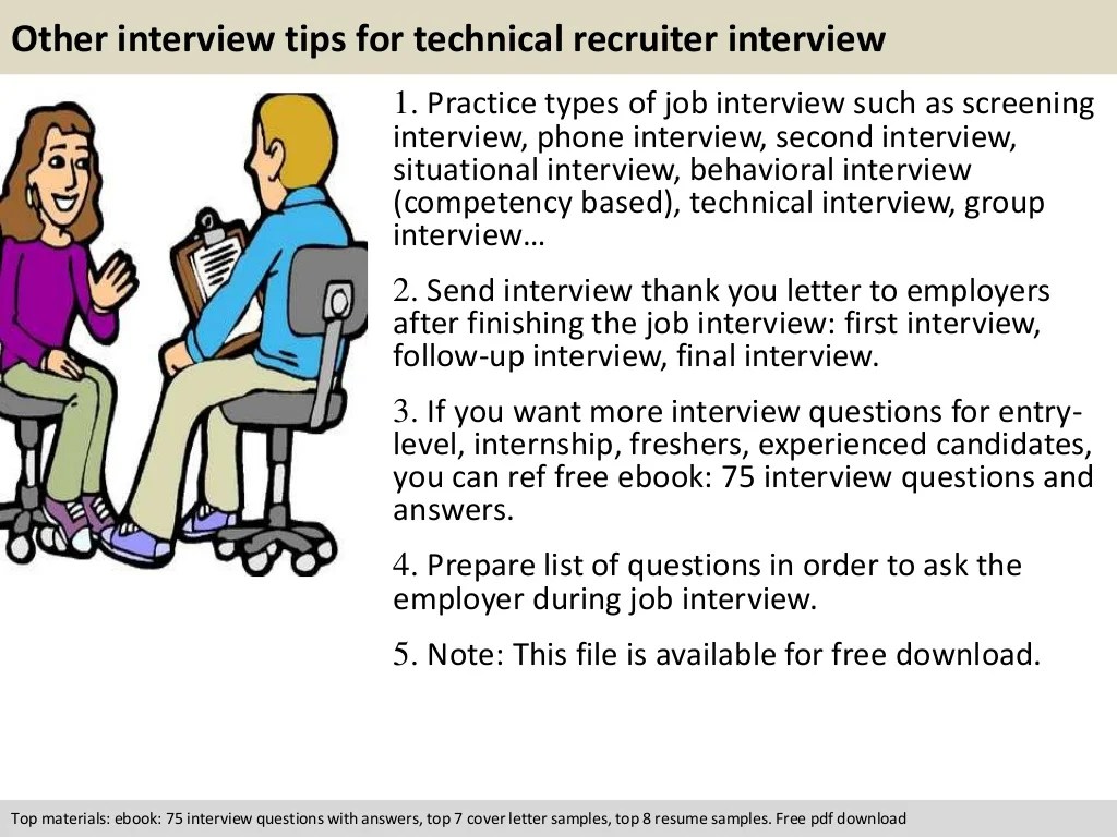 Technical recruiter interview questions