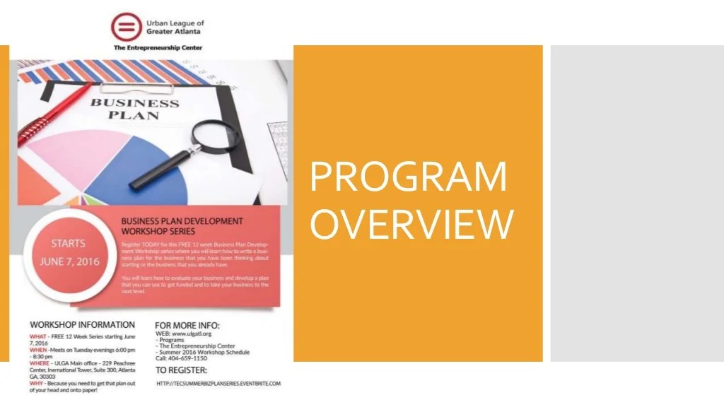 Business Development Program Overview