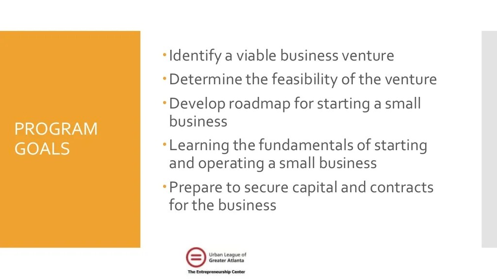 Business Development Program Overview