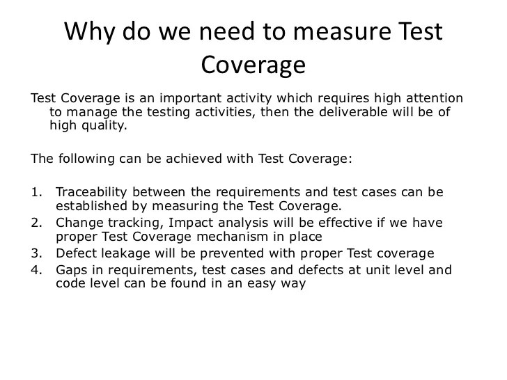 Effective test coverage Techniques