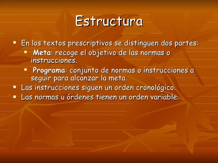 Textos prescriptivos