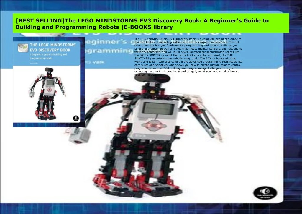 [BEST SELLING]The LEGO MINDSTORMS EV3 Discovery Book A Beginner's Gu…