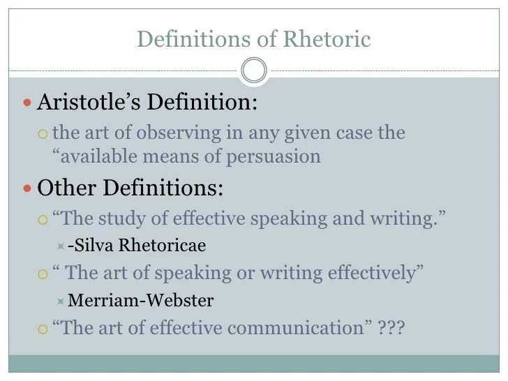 The Basics Of Rhetoric Revised