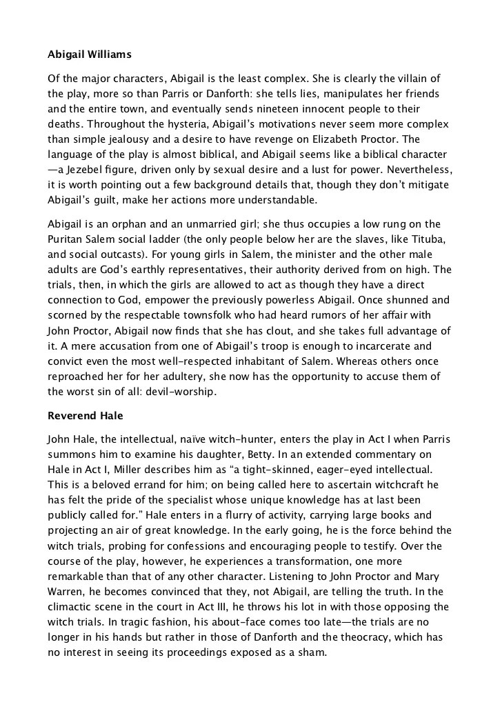 Elizabeth proctor description. How Elizabeth Proctor's Character Shapes The Crucible. 20190120