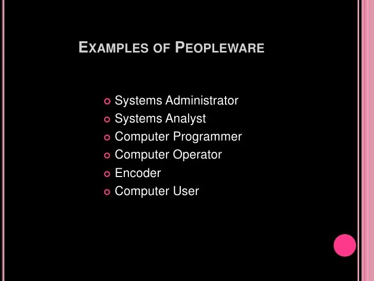 Components of hardware software and peopleware of computer plmci