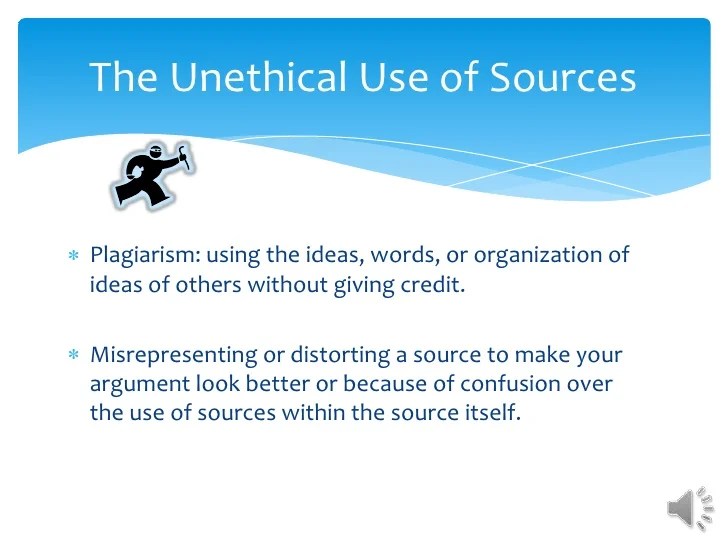 The Ethical and Use of Sources ppt