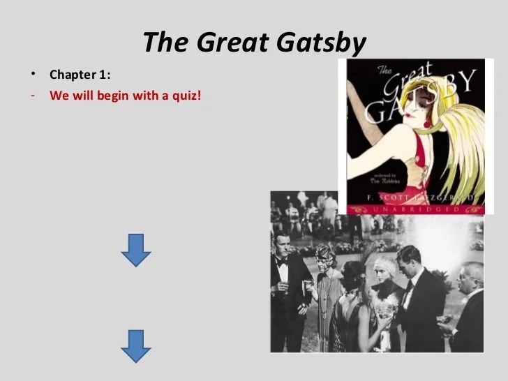 The great gatsby chapter 1