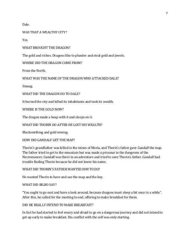 Hobbit Contemporary Classics Study Questions And Answers
