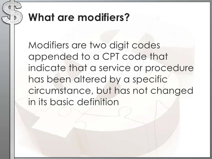 The In's and Out's of Coding with Modifiers
