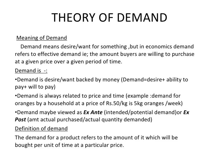 Theory Of Demand 1