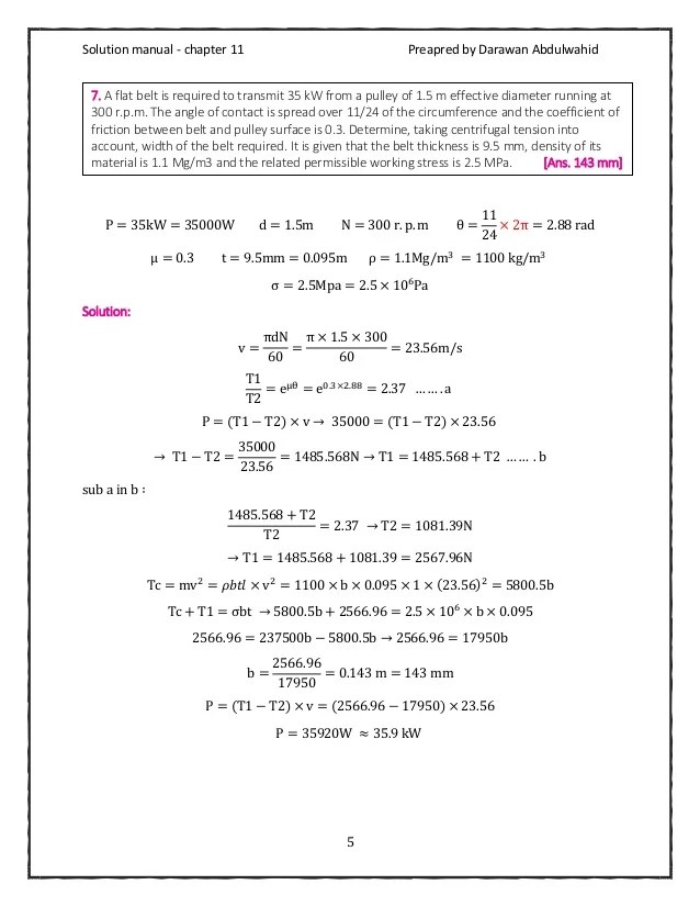 Machine theory. Khurmi_ Solutions Manual _ Chapter 11