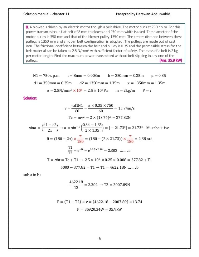 Machine theory. Khurmi_ Solutions Manual _ Chapter 11